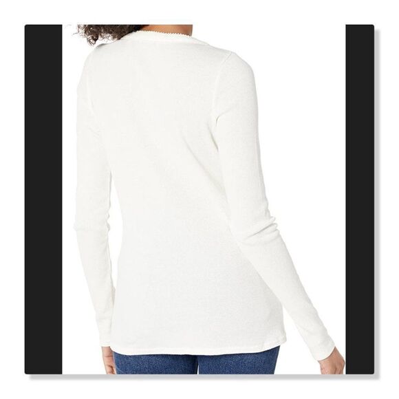 NEW! Rebecca Taylor Ribbed Pima Cotton V-Neck Cardigan - size Large in Ivory. - Picture 2 of 13